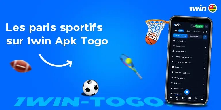 Les paris sportif sur 1win Apk Togo