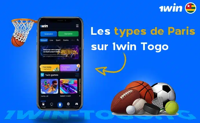 Les types de paris sur 1win Togo