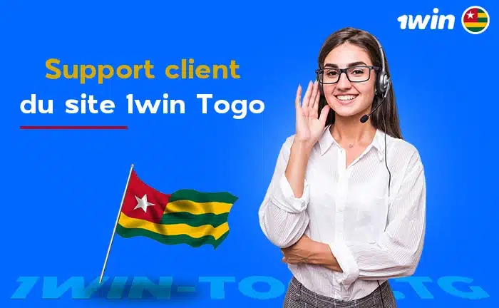 support client du site 1win au Togo